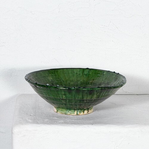Green Pottery Bowl Large